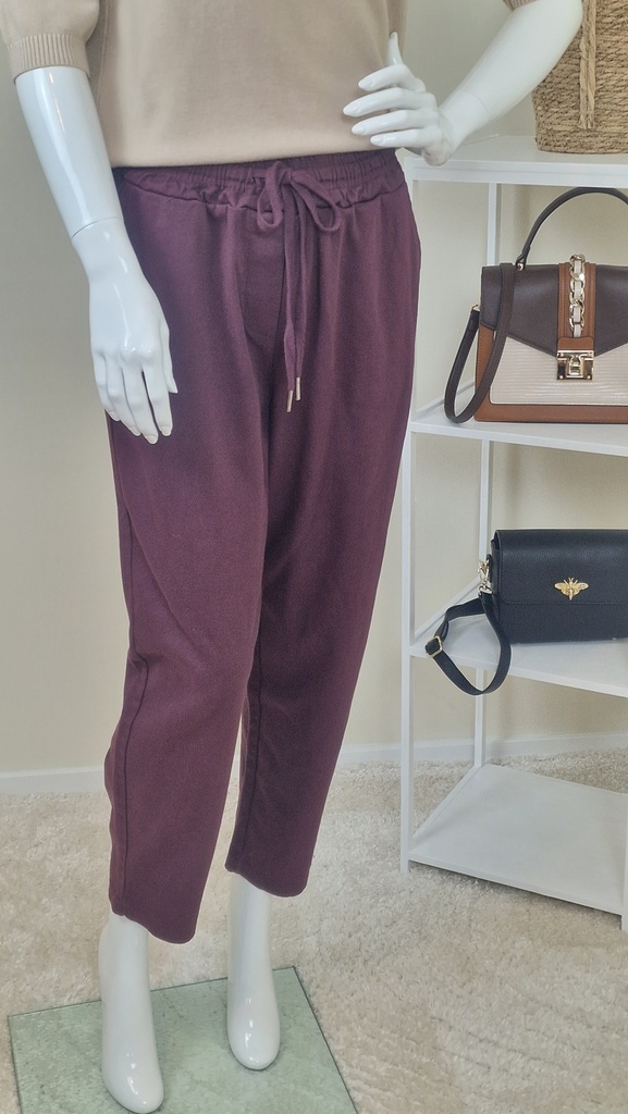 Zoey jeans trousers fit mom burgundy (Size S)